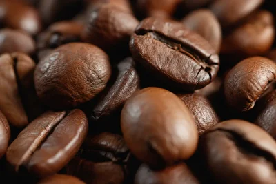 Geroosterde koffiebonen