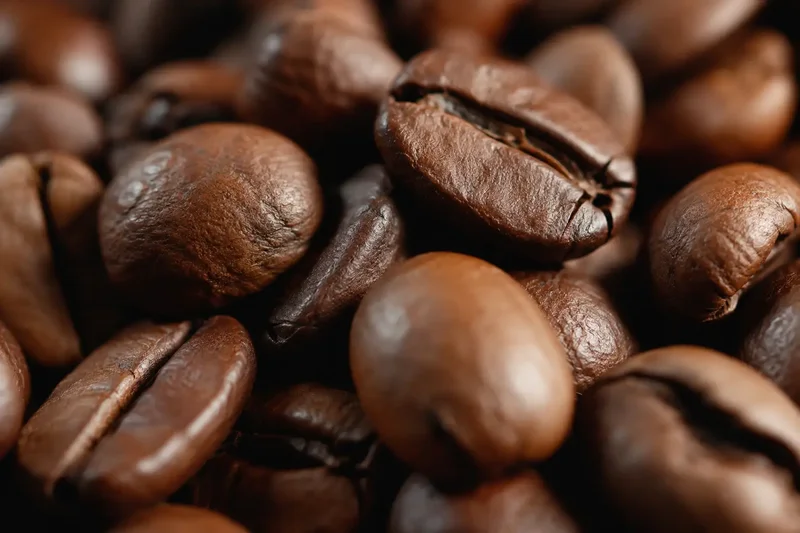 Geroosterde koffiebonen